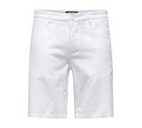 ONLY & SONS Men's ONSMARK 0011 Cotton Linen Shorts NOOS Chino, White, XXL
