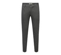Only & Sons Mens Onsmark Slim Check 020960 Pant Noos, Jet Black, 34W / 30L UK