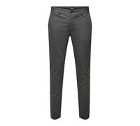ONLY & SONS Men's ONSMARK TAP Herringbone 2911 Trousers, Black, 32, Black, 32 W/30 L