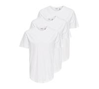 ONLY & SONS Men's ONSMATT Life LONGY SS TEE T-Shirt, White-White 3-Pack, M