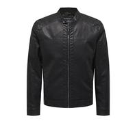Only & Sons Leather jacket ONSMIKE in Black EU XL