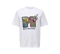 ONLY & SONS Men's Onsmtv Life LIC Summer RLX Ss Tee T-Shirt, Bright White, S