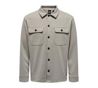 ONLY & SONS Men's Onsnewkodyl Overshirt Sweat Noos Long Sleeve Shirt, Vintage Khaki/Pattern: Melange, XS