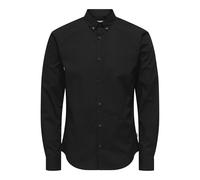 ONLY & SONS Men's ONSPOPLIN BTN Down Shirt LS EXP RE Shirt, Black, S, Black, S