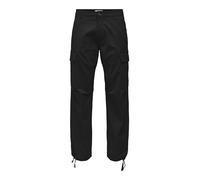 Only & Sons - Ray Life Ribstop Cargo Black - Pants - black - W33 / L32 - 98% Cotton, 2% Elastane,Cotton W33 / L32