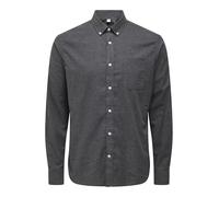 ONLY & SONS Men's Onsroad Life Reg Melange LS Shirt Long Sleeve Shirt, Black, S