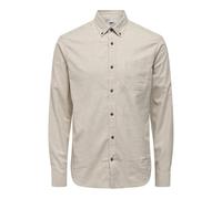 ONLY & SONS Men's Onsroad Life Reg Melange LS Shirt Long Sleeve Shirt, Silver Lining, XXL