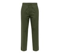ONLY & SONS Men's Onssinus Loose 0007 Cot Lin Pant Noos Linen Trousers, Olive Night, L