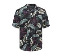 ONLY & SONS Men's ONSWAYNE Life AOP SS Viscose Shirt NOOS Short Sleeve, Black, S