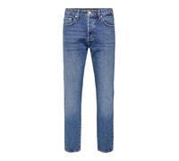Only & Sons Men's Regular Fit Denim Jeans 5-Pocket Style Pants Cropped with Button Fly ONSYOKE
