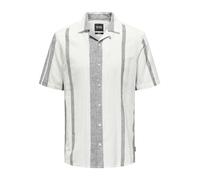 Only & Sons Men's Shirt Short Sleeve Resort Collar Button Placket Linen Summer Top, Colours:White, Size:L