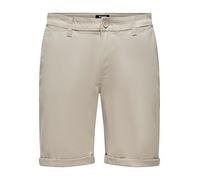 ONLY & SONS Men's Shorts, Silver Lining, XL