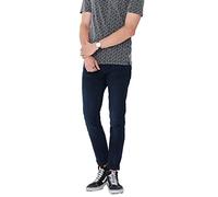 Only & Sons Men's Warp Skinny Fit Stretch Denim Jeans - Dark Blue, Button Fly, Stretch Cotton Blend, Comfort Fit (Sizes 28-38)