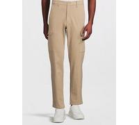 ONLY & SONS Nicky Straight Fit Cargo Trousers, Chinchilla, Size 28, Men Chinchilla