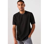 ONLY & SONS Only & Sons Fred Life Relaxed Plizze T-shirt, Black, Size L, Men Black