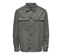 ONLY & SONS Onsash Ovr Woolen Look Pkt LS Shirt Noos, Castor Gray, XXL