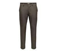 ONLY & SONS Onsbrad Life Slim Check 0184 Pant Noos, Teak, 30 W/32 L
