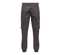 ONLY & SONS ONSCAM Stage Cargo Cuff PK 6687 Male Cargo Trousers, Grey Pinstripe, 29 W/34 L