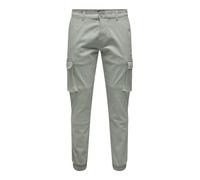 ONLY & SONS Men's Onscam Stage Cargo Cuff Pk 6687 Noos Trouser, Wrought Iron, 31 W/30 L