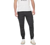 ONLY & SONS Onscarter Life Cargo Cuff 0013 Trousers Noos, Grey Pinstripe, 31 W/30 L