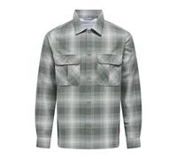 ONLY & SONS Onscedric Life Check Overshirt Noos, Castor Gray, L