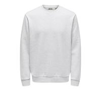 ONLY & SONS Onsceres Crew Neck Noos, Super Light Grey Melange, L