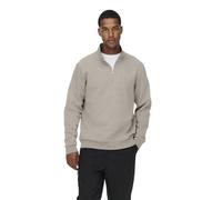 ONLY & SONS Onsceres Half Zip Sweat, Silver Lining, L