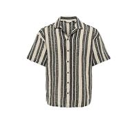 ONLY & SONS Men's Onsdani Crochet Ss Shirt, Cloud Dancer, L