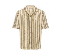 ONLY & SONS Men's Onsdani Crochet Ss Shirt, Cloud Dancer, XXL