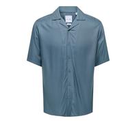 ONLY & SONS Men's Onsdash Life Reg Visc Res Ss Shirt Noos Short-Sleeved, Stormy Weather, L