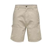 ONLY & SONS ONSEDGE Carpenter Straight 0186 Shorts, Chinchilla, S