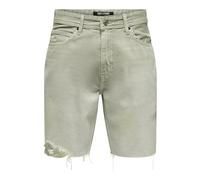 ONLY & SONS Men's Onsedge Ram 80S Green4121 Azg DNM Shorts, Light Blue Bleached Denim, M