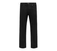 ONLY & SONS Onsedge STR Stay Black 3425 Azg DNM Noos, Black Denim, 36 W/32 L