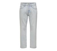 ONLY & SONS ONSEDGE Straight LB 9393 DOT DNM, Light Blue Bleached Denim, 32 W/32 L