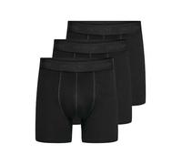 Only & Sons Onsfitz 3 Pack Solid Cotton Stretch Boxer - All Black
