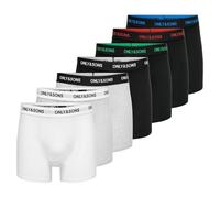 ONLY & SONS ONSFITZ Solid Black Trunks Pack of 7 Noos, Black/Detail: 4 Black 1 White 2 Mgm, M