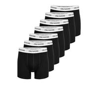 ONLY & SONS Men's Onsfitz Solid Trunk 7-Pack Noos Boxer Shorts, Black/Detail:White Waist Black Logo, M