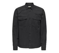 ONLY & SONS Men's Onslev Canvas Overshirt 0359, Jet Black, M