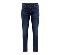 ONLY & SONS Male Slim Fit Jeans Onsloom Slim D. Blue 6749 DNM Jeans NOOS, Dark Blue Denim 22026749, 33 W/34 L