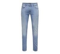 ONLY & SONS ONSLOOM Slim ONE LBD 8263 AZG DNM NOOS, Light Blue (Light Blue Denim), 33 W/32 L