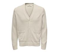 ONLY & SONS Onsmajor RLX Cardigan Knit, Silver Lining, S