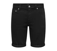 ONLY & SONS Onsply Jog BLK 0280 PIM DNM Shorts Noos, Black Denim, M