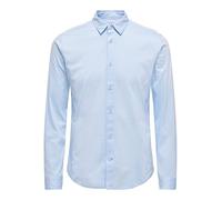 ONLY & SONS ONSROBIN Button Under LS Stretch Shirt, Cashmere Blue, M