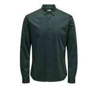 ONLY & SONS ONSROBIN Button Under LS Stretch Shirt, Darkest Spruce, S