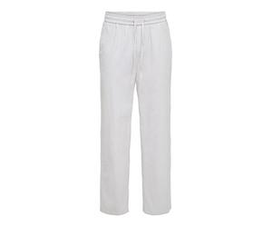 ONLY & SONS Onssinus Loose 0007-Cotton Trousers Lin Noos Fabric Trousers, Bright White, M for Men, Glossy White, M