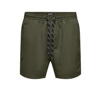 ONLY & SONS Onsted Life Noos Swim Shorts, Olive Night, XL