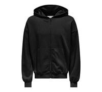 ONLY & SONS Men's Onsturner VTG Zip Hoodie Sweat Cbo Noos Sweatshirt Jacket, Black, L