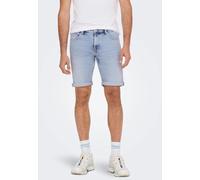 Only & Sons - Ply Light Blue Denim - Shorts - blue - L - 98% Cotton, 2% Elastane L