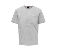 Only & Sons Pocket Striped T-Shirt Light Grey