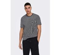 Only & Sons Pocket Striped T-Shirt Navy